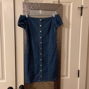 Off the shoulder Denim Dress